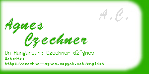 agnes czechner business card